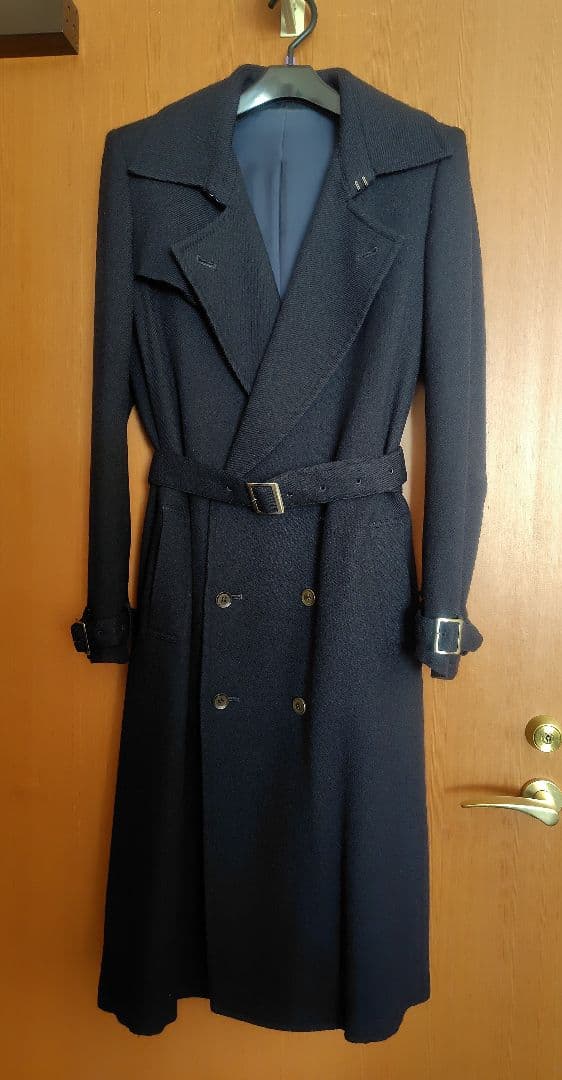 G*️様 ワイズ Y's ウール トレンチコート M ダークネイビー 中厚手 レ