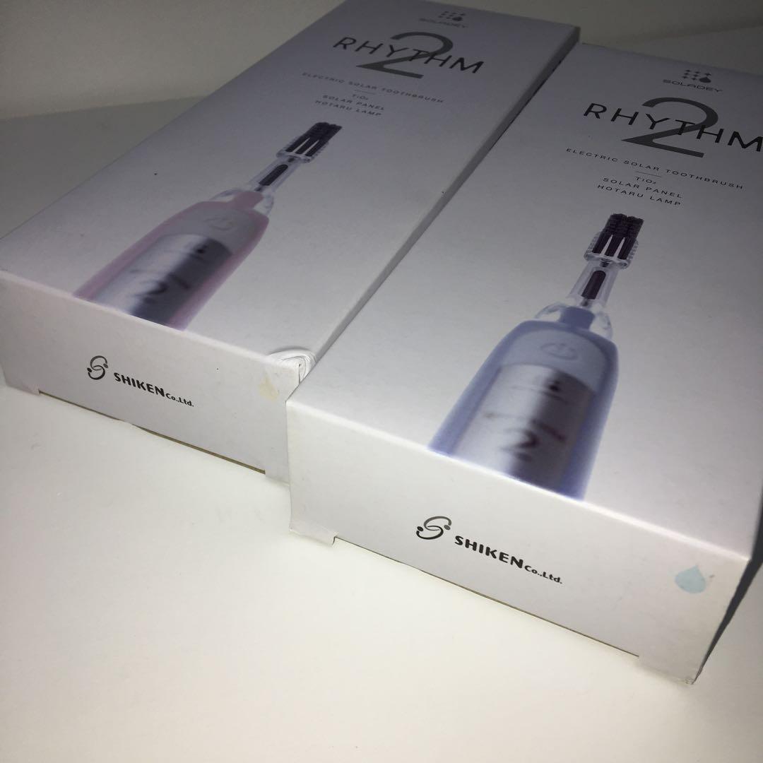 新品 RHYTHM 2 電動歯ブラシ 本体 ピンク&ブルー 2色セット