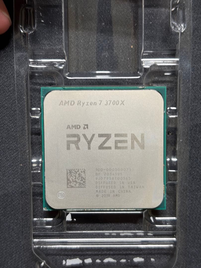 ryzen 3700x cpu 稼動品