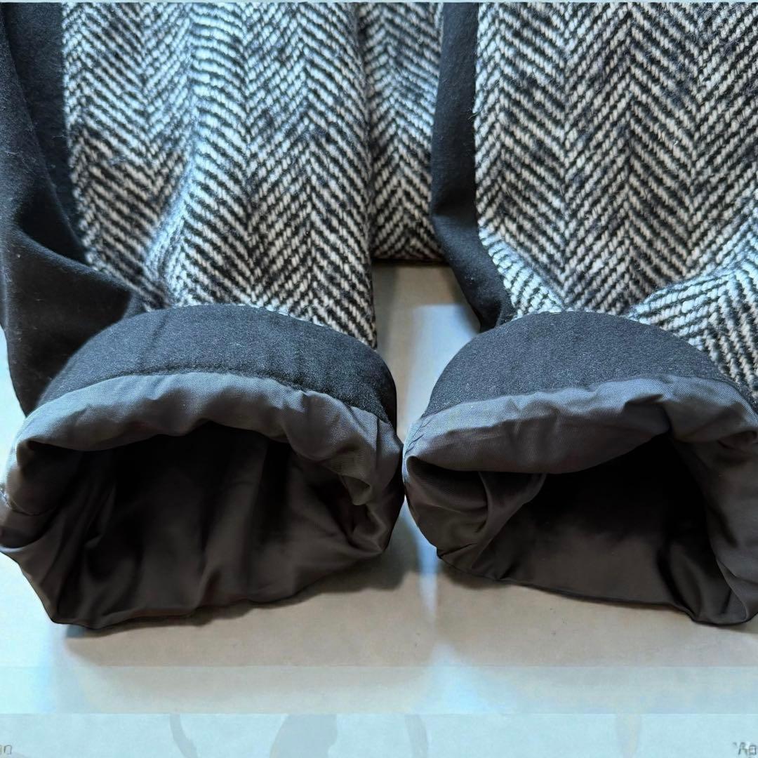 美品✨萌　モユル　MOYURU ウールコート ヘリンボーン アシンメトリー