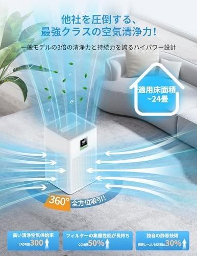 空気清浄機 小型【花粉対策＆省エネ設計】24～40畳対応 xCREAS_corg