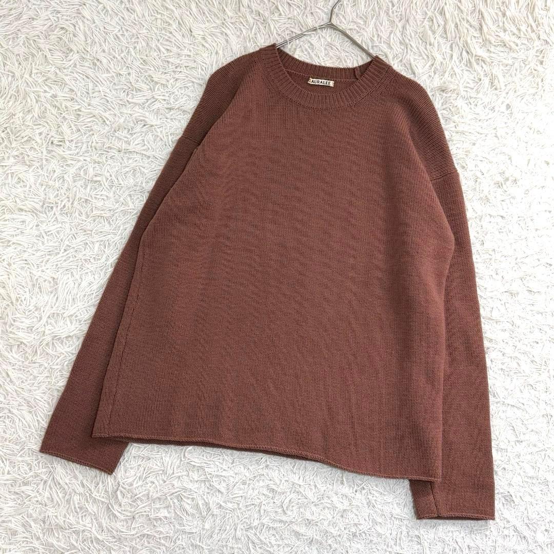 16749✨オーラリー クルーネック ニット セーター 厚手 3 ウール