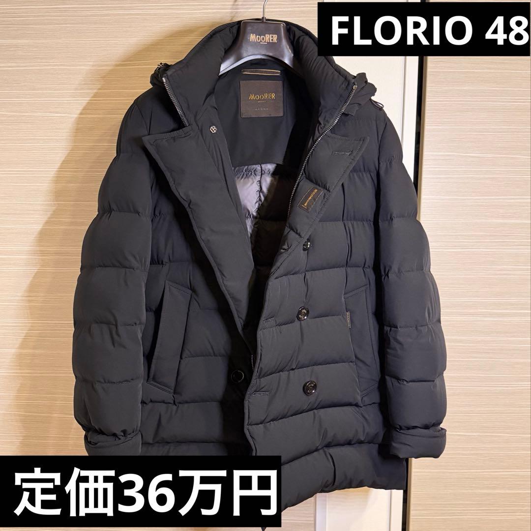 ★極美品‼️MOORER FLORIO-KN 48ブラック ダウンジャケット