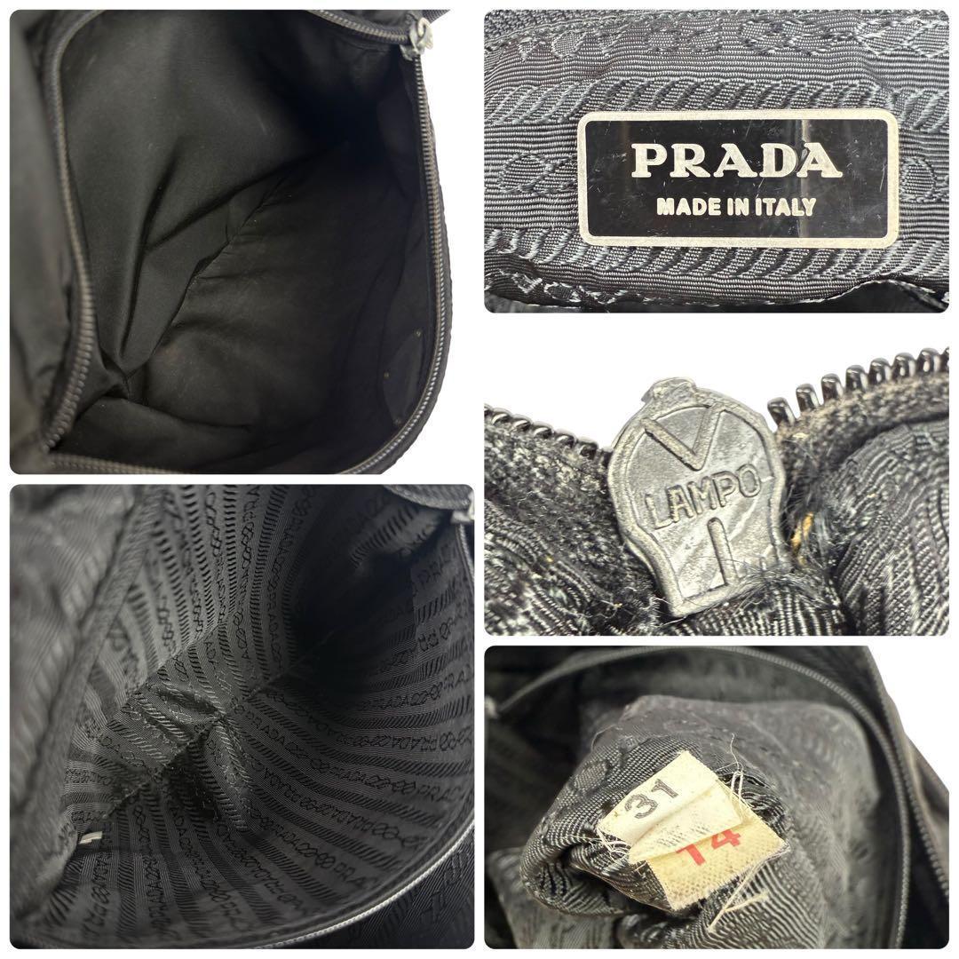 PRADA プラダ カメラバッグ 斜めがけ 三角ロゴ ナイロン ブラック 白タグ