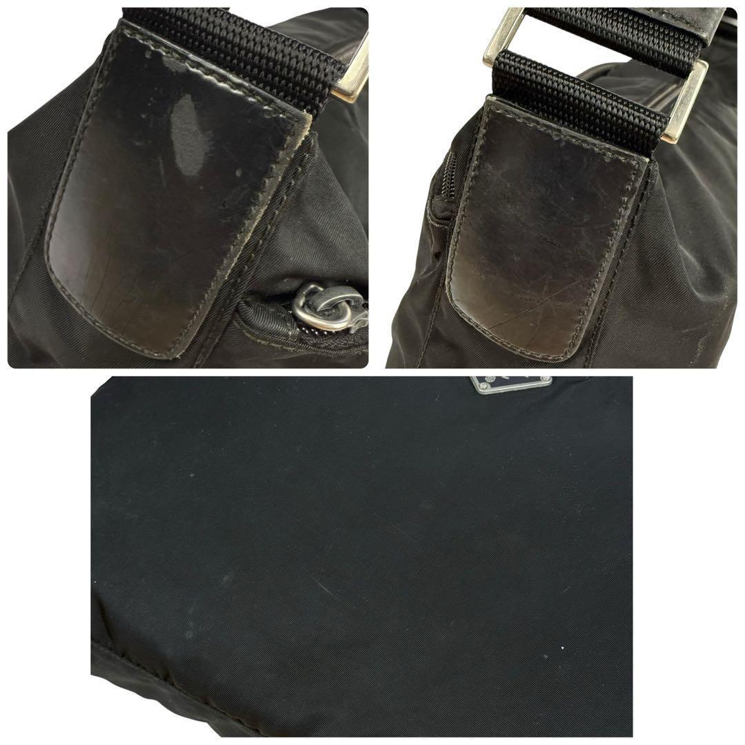 PRADA プラダ カメラバッグ 斜めがけ 三角ロゴ ナイロン ブラック 白タグ