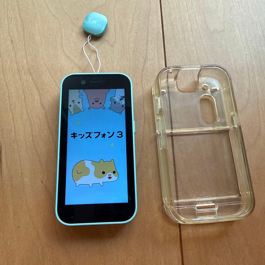 SoftBank キッズフォン 3 ミント　本体とケース付き