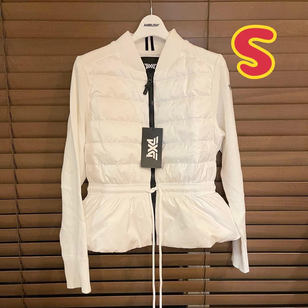 PXG 新作ゴルフ ウェア レディース ジャケット ダウン ニット トップス白S