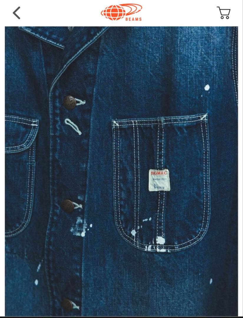 ビームス別注　BIG MAC ペイントカバーオール　サイズM