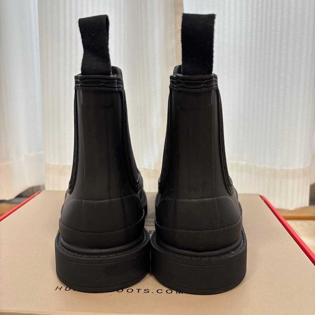 【新品未使用】ハンター　ウーマンズコマンドチェルシーブーツ　ブラック23cm