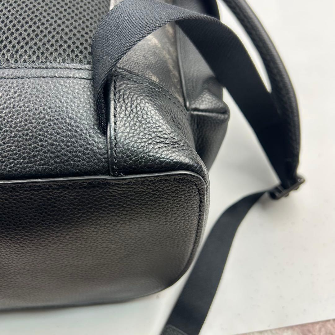 【美品】コーチ　リュック　バックパック　総柄　レザー　PVC 馬車　89897