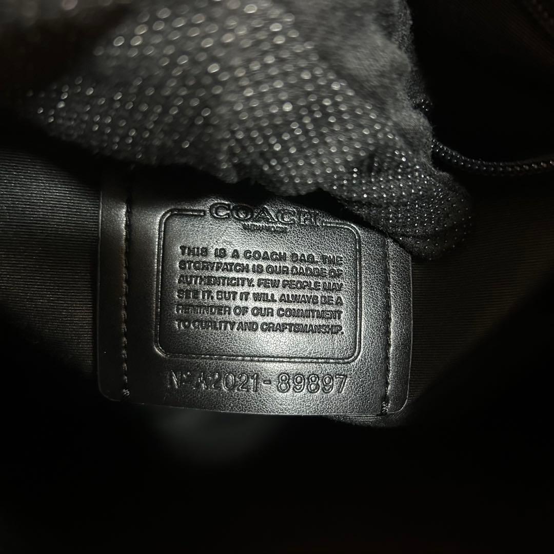 【美品】コーチ　リュック　バックパック　総柄　レザー　PVC 馬車　89897