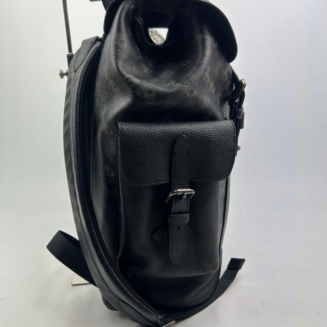 【美品】コーチ　リュック　バックパック　総柄　レザー　PVC 馬車　89897