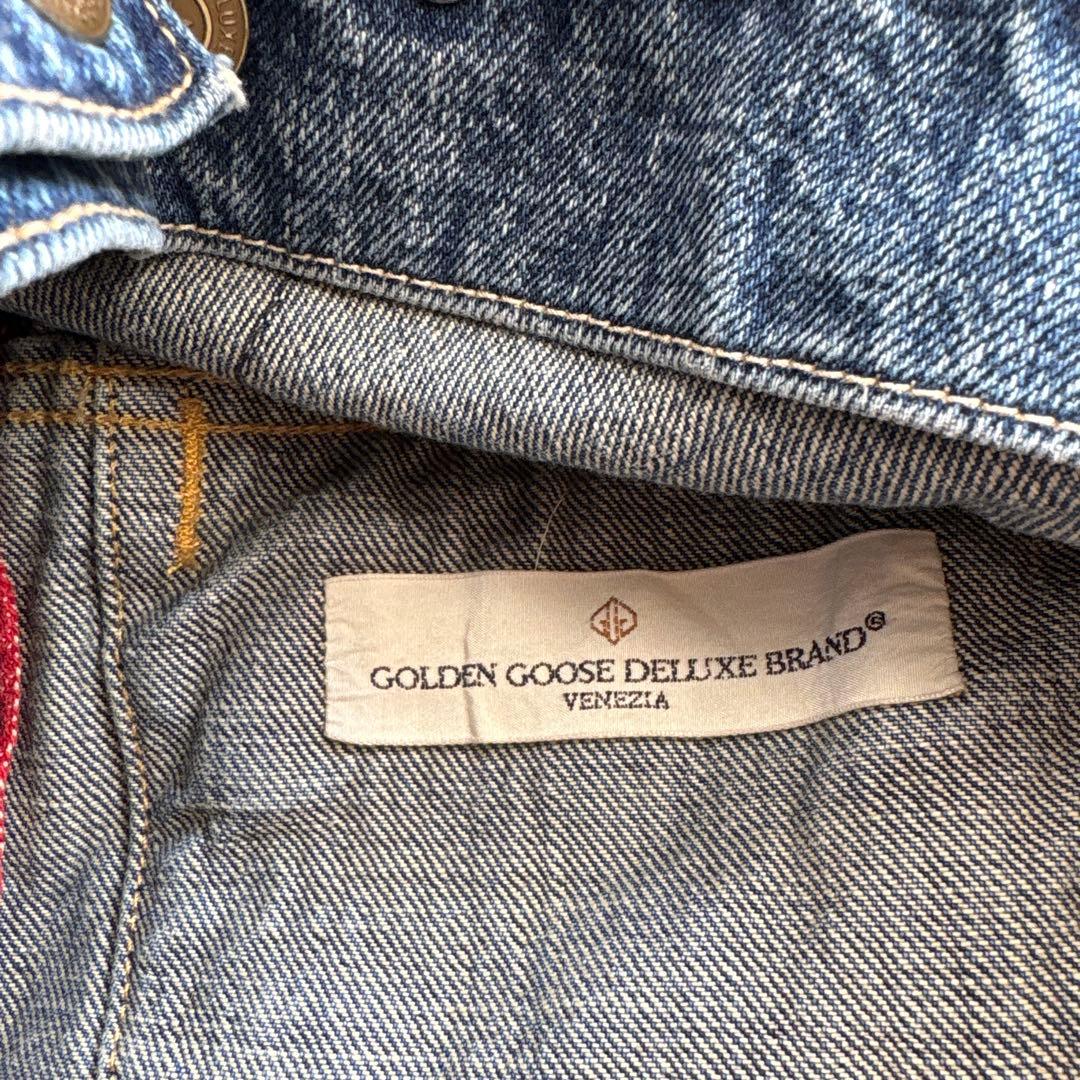 ゴールデングース　デニムジャケット　スタッズ　ステッチ加工　インディゴ