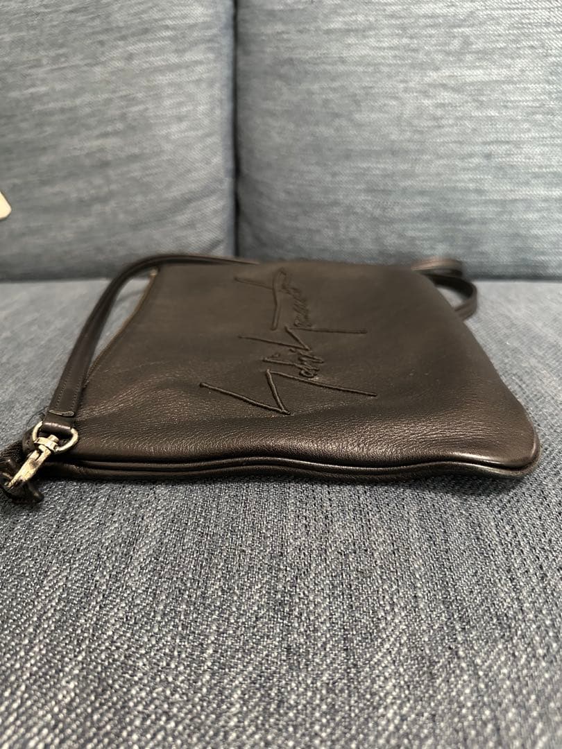 ヨウジヤマモト 2way サコッシュ クラッチ 立体ロゴ レザー