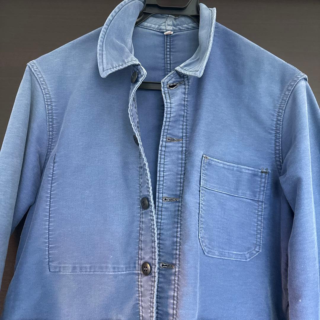 ヴィンテージ　フランス製　モールスキンカバーオール