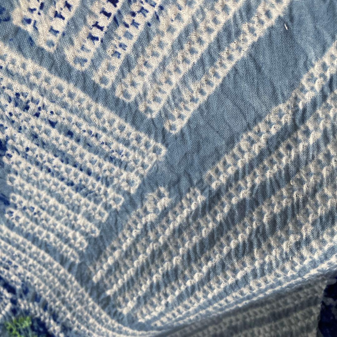 専用みかん24様　有松絞り浴衣・有松鳴海絞り浴衣　花繋ぎ　手縫い　No.7-65