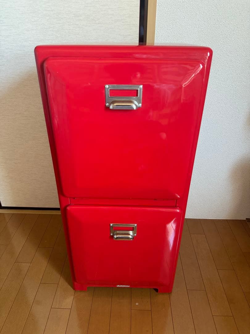 【期間限定】DULTON ゴミ箱 トラッシュカンダブルデッカー レッド red