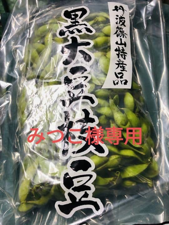 兵庫県丹波篠山市産 3.2キロ黒枝豆 さやのみ