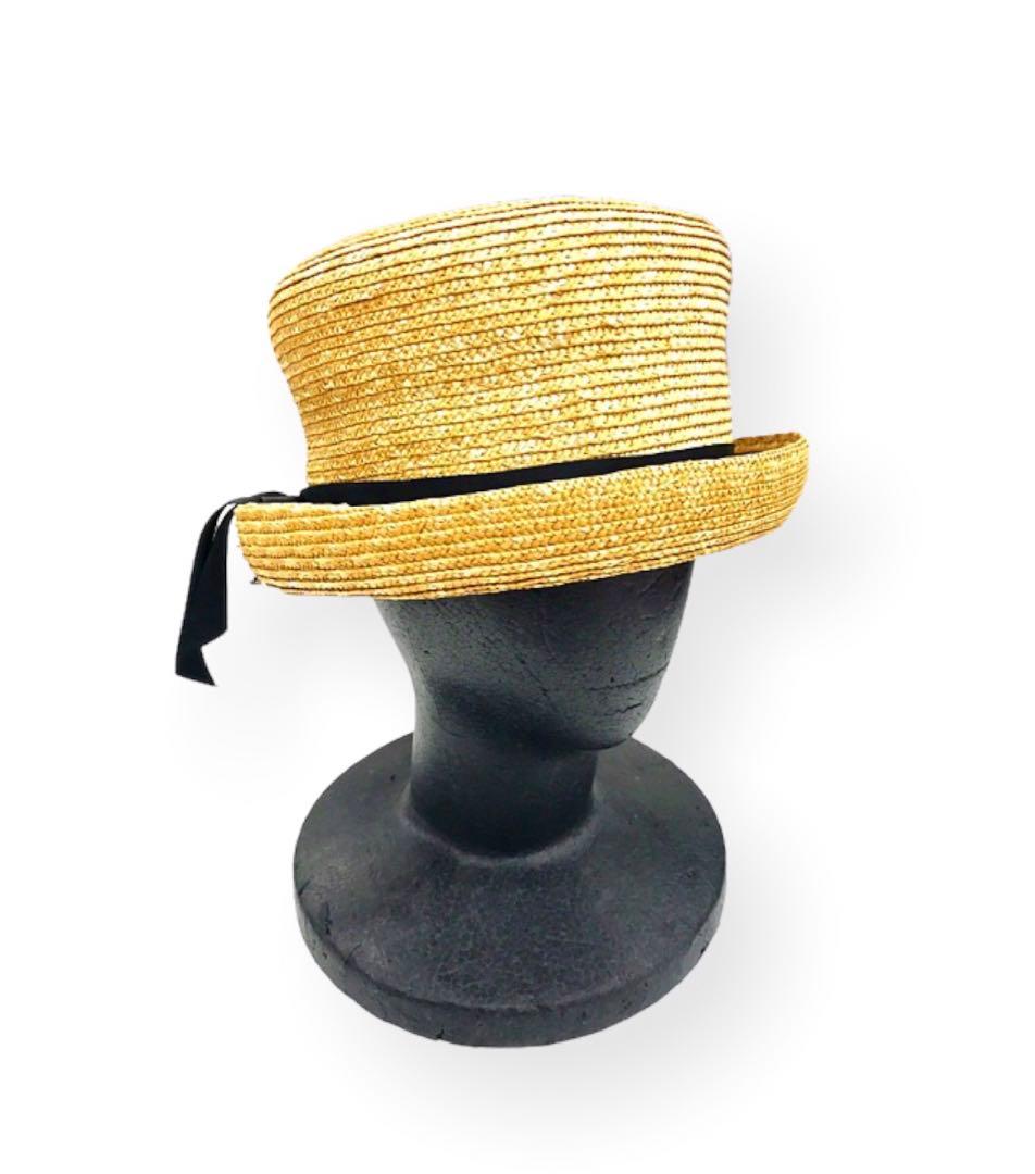 未使用KAWIJAMELEカウイジャミールパナマ帽カンカン帽麦わらストロー深め