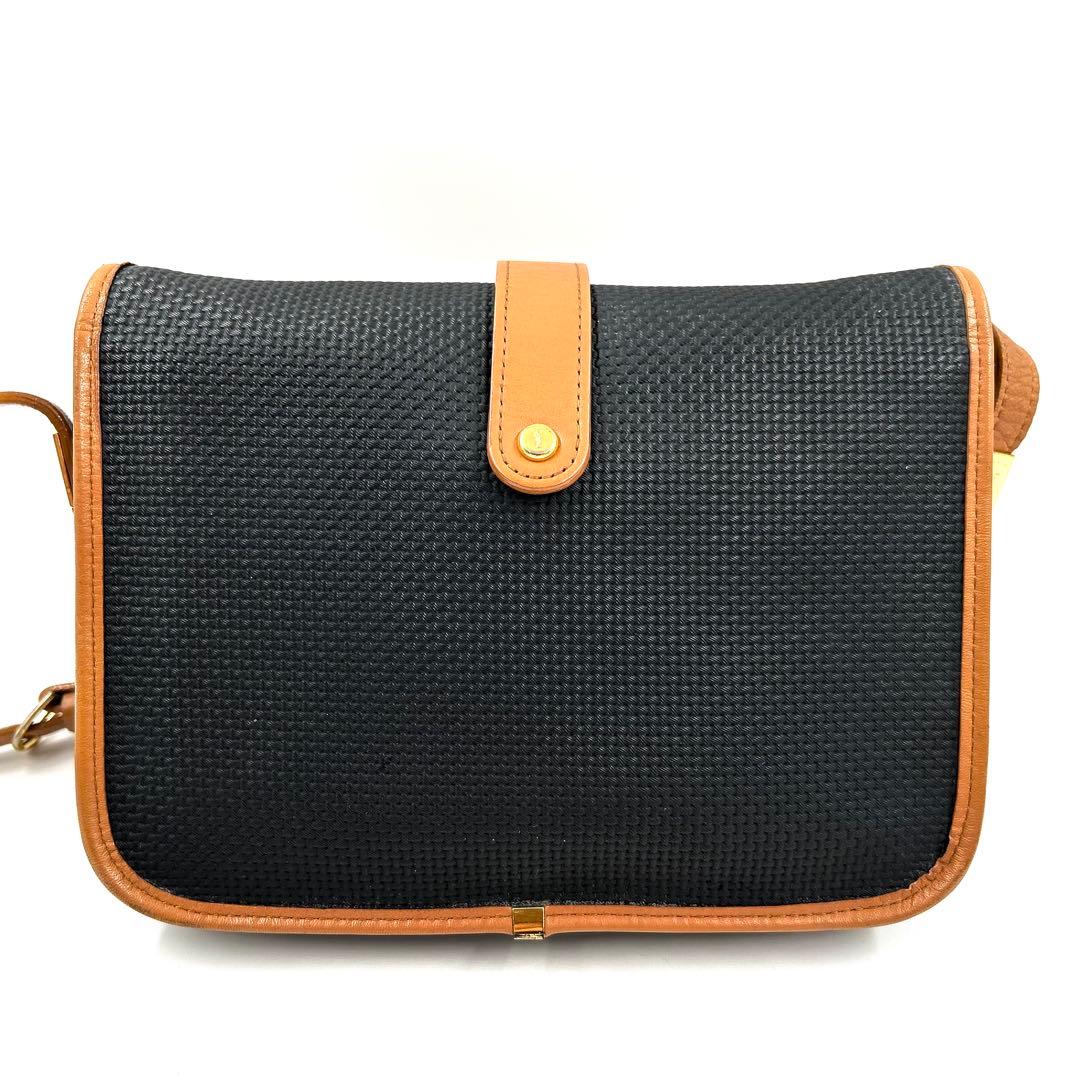 美品 イヴサンローラン 257 ショルダーバッグ PVC レザー 斜め掛け 黒