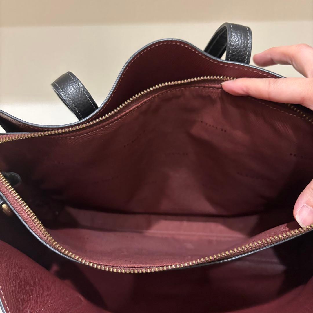 coach コーチ　ブラックレザー ビジネスバッグ