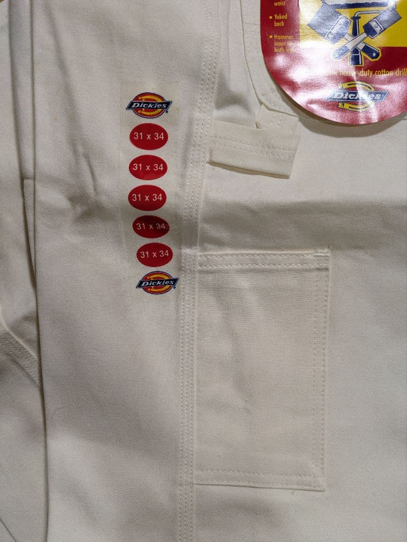 デッドストック　90s ディッキーズ　ペインターパンツ　usa タロンジップ