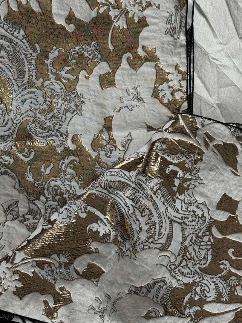 大人兵児帯【ブラックリリー】&【スノーホワイトプラチナシルバー】のセット