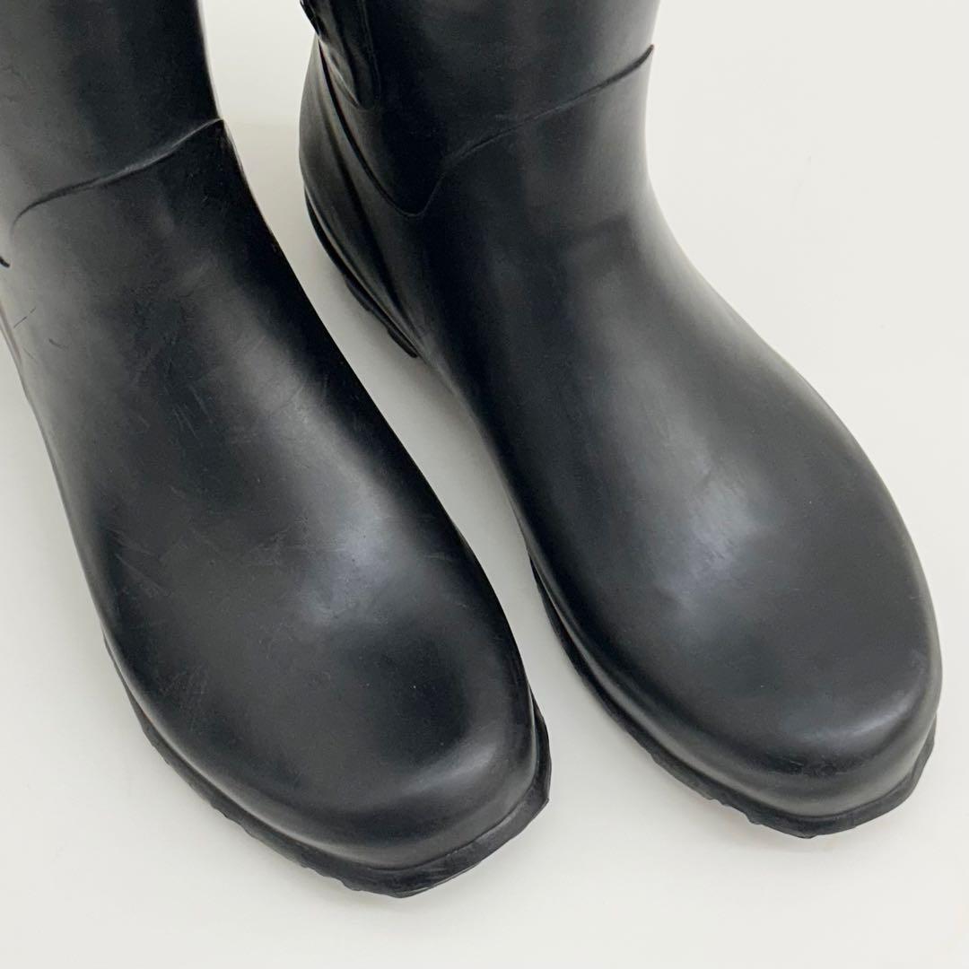 【中古良品】正規店購入品 モンクレール ダウン レインブーツ ブラック 24cm