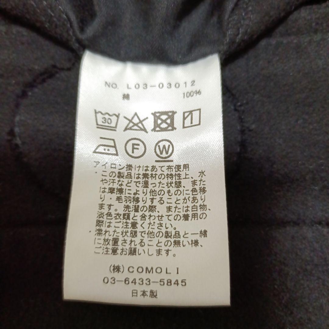 COMOLI モールスキン　ライダースパンツ　Black 黒