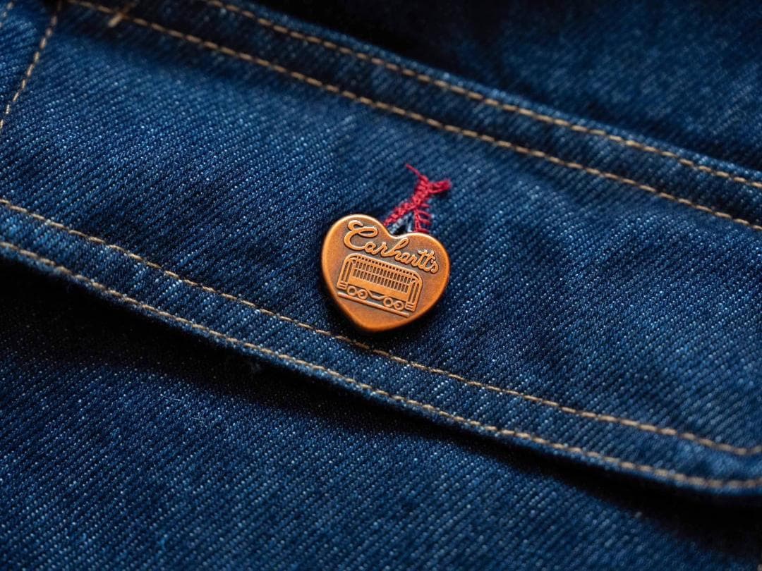 Carhartt カバーオール ダークブルー/バーガンディ