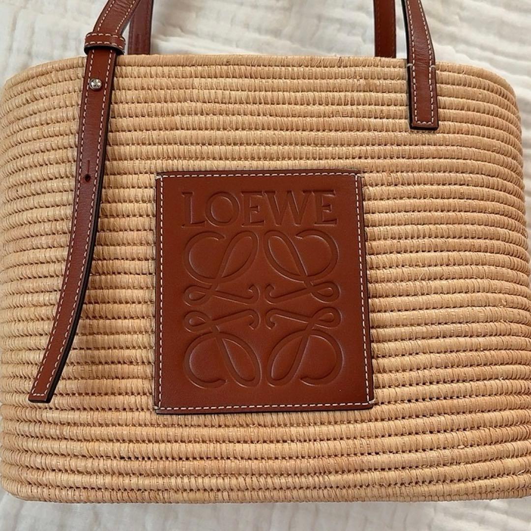 【 LOEWE・お値下げ 】カゴバッグ　スクエアバスケットバッグ