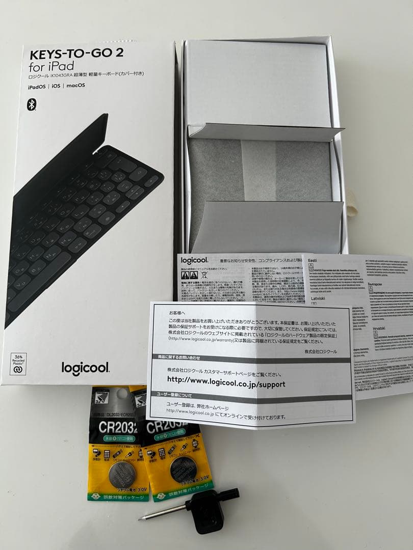 logicool KEYS-TO-GO 2 ブラック 超薄型 軽量キーボード