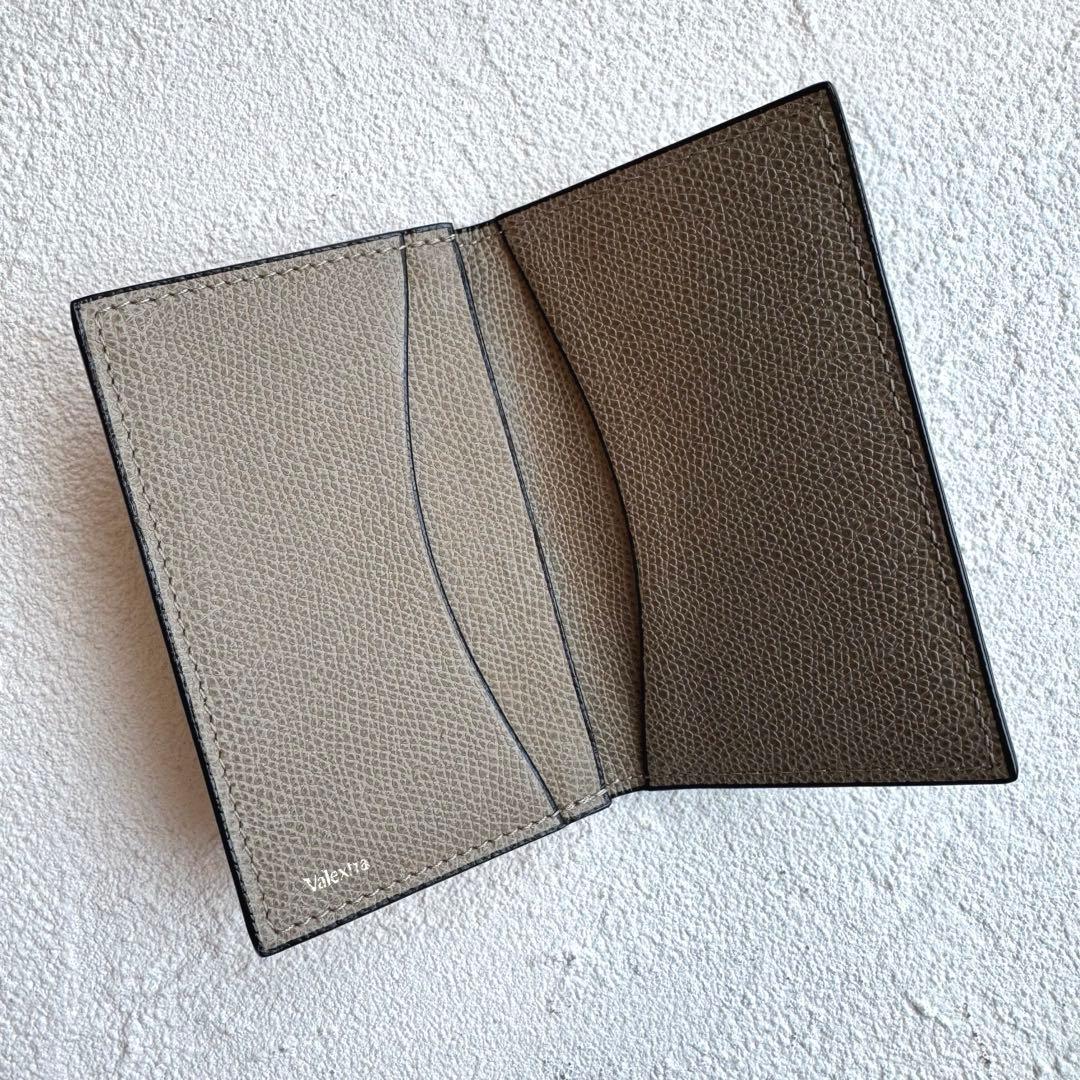 valextraヴァレクストラ 名刺ケース カードケース 財布 グレージュ