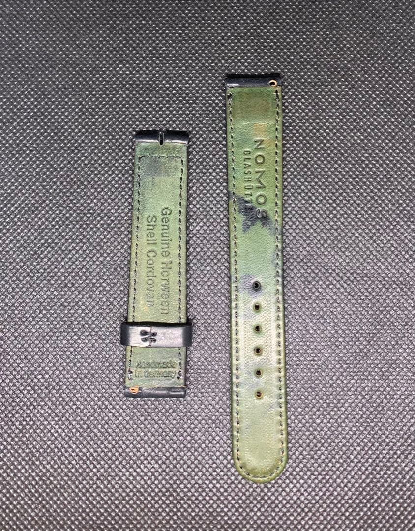 未使用　ノモス　NOMOS 純正　コードバン　ベルト　17mm ストラップ