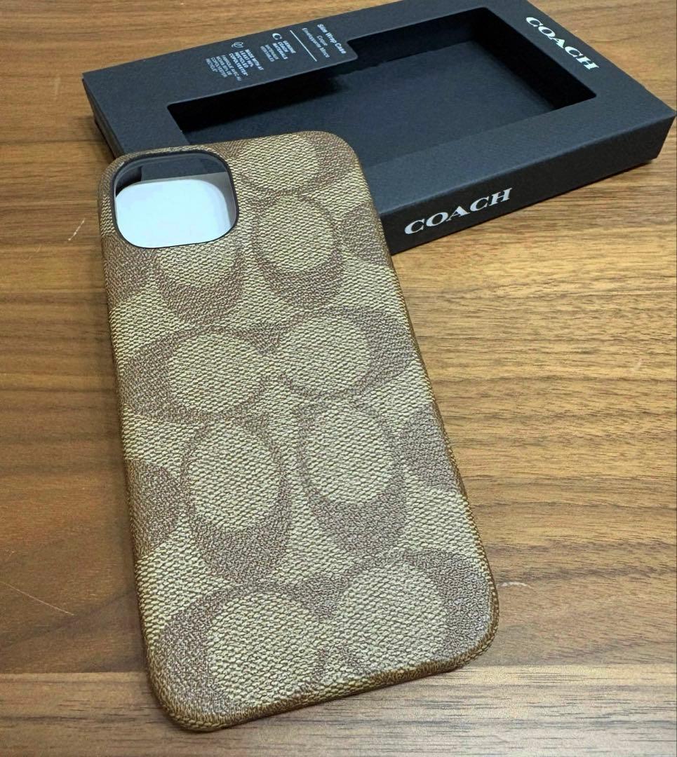 新品 COACH コーチ iPhone15Proケース ハードケース キャンバス