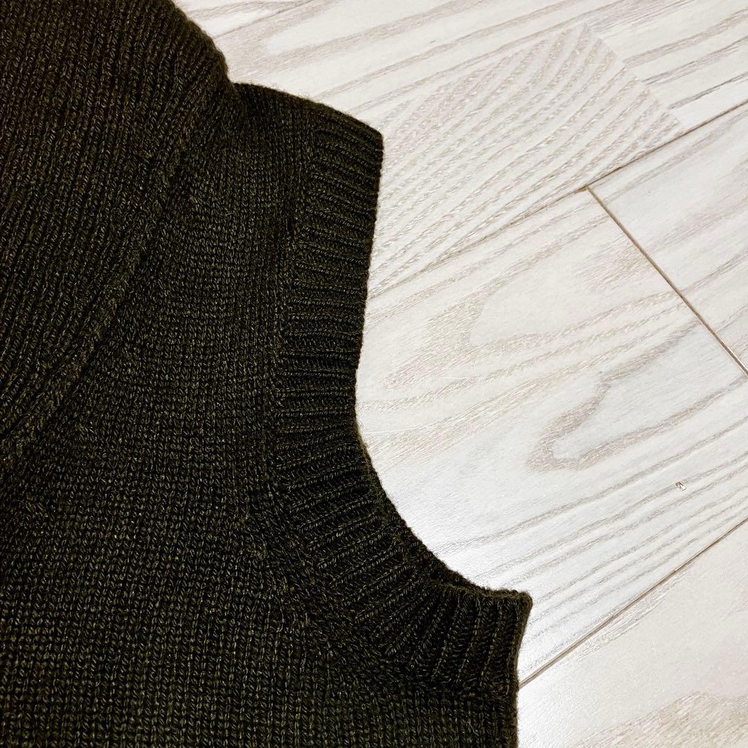 マーガレットハウエル　ショールカラーベスト　カシミヤ　シルク　くるみボタン