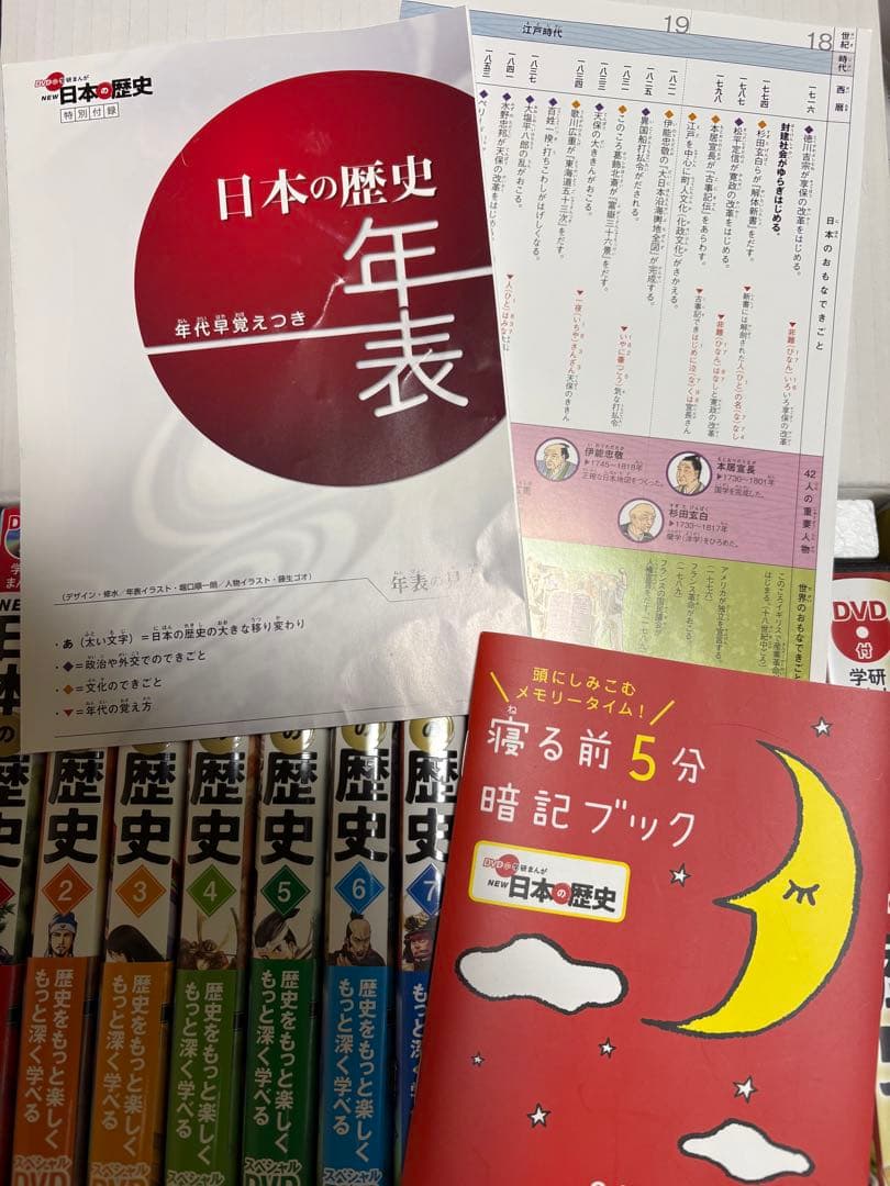 【箱あり】DVD付 学研まんが NEW日本の歴史 特典3点付　全巻セット　12巻