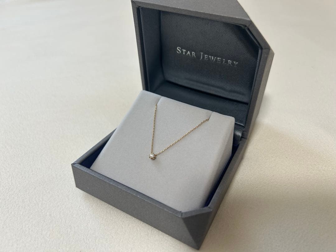 【すぬぽん】STAR JEWELRY ダイヤモンドネックレス K18
