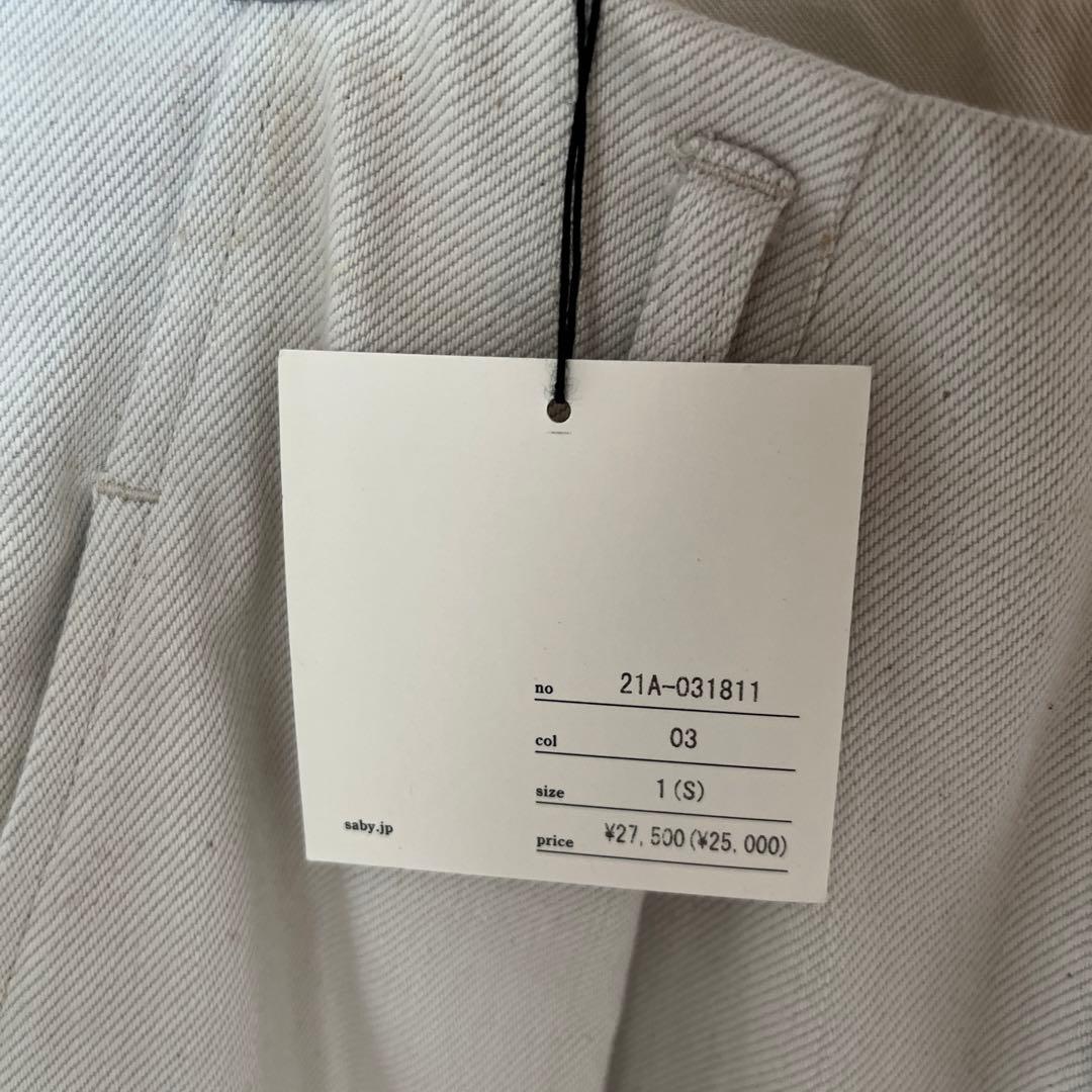 saby TUCK BAGGY 11.5OZ BINGO DENIM タグ付き