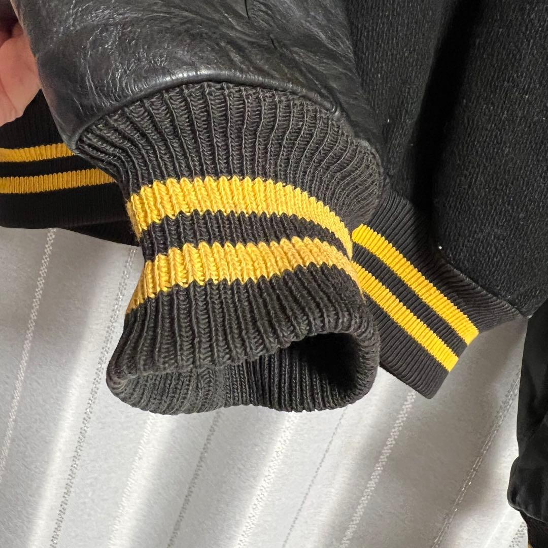 断*中様 60sビンテージ デロングDeLong 筆記体タグ ブラックスタジャン