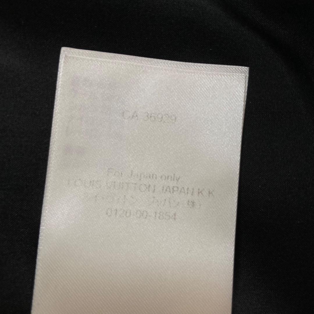 17442✨ルイヴィトン 金ボタン LVロゴ レース切替フレアワンピース ウール