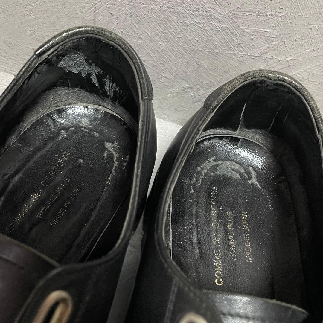 コムデギャルソン レザーシューズ ダブルモンクストラップ ブラック