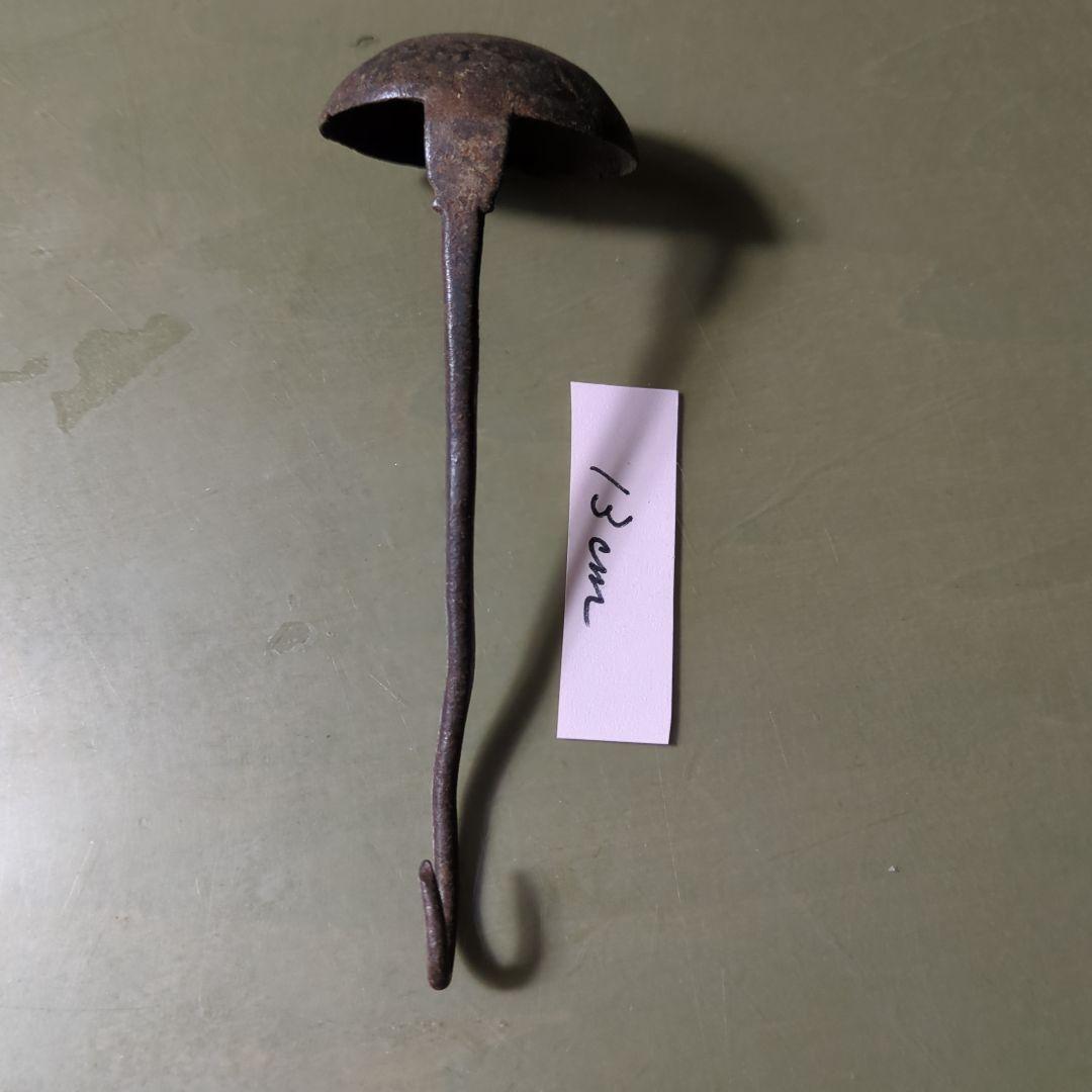 ロック　西アフリカ　キシ族　鉄貨幣　25センチ　インド灯火器1点