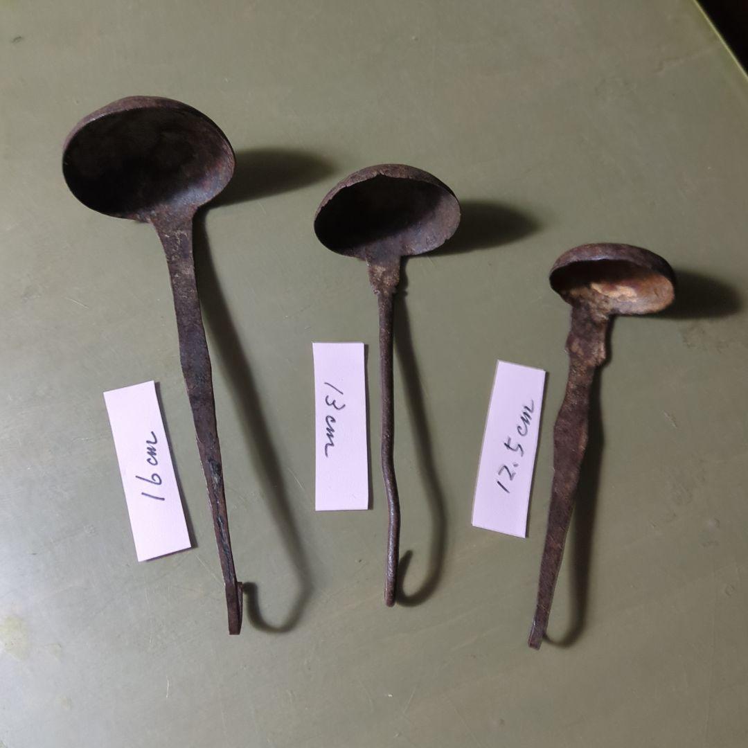 ロック　西アフリカ　キシ族　鉄貨幣　25センチ　インド灯火器1点