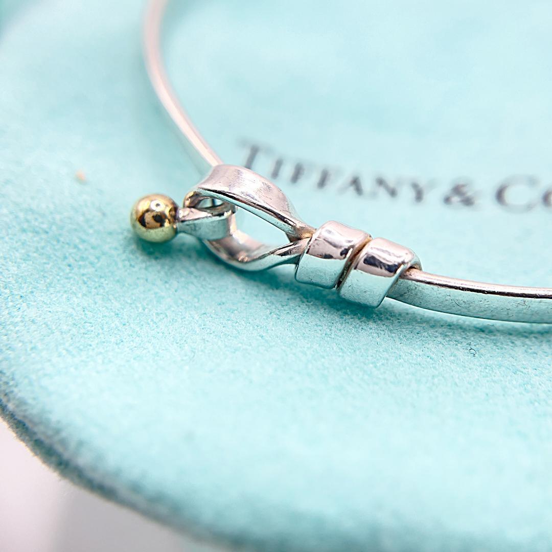 ティファニー ラブノット フック&アイ バングル シルバー 18K ブレスレット