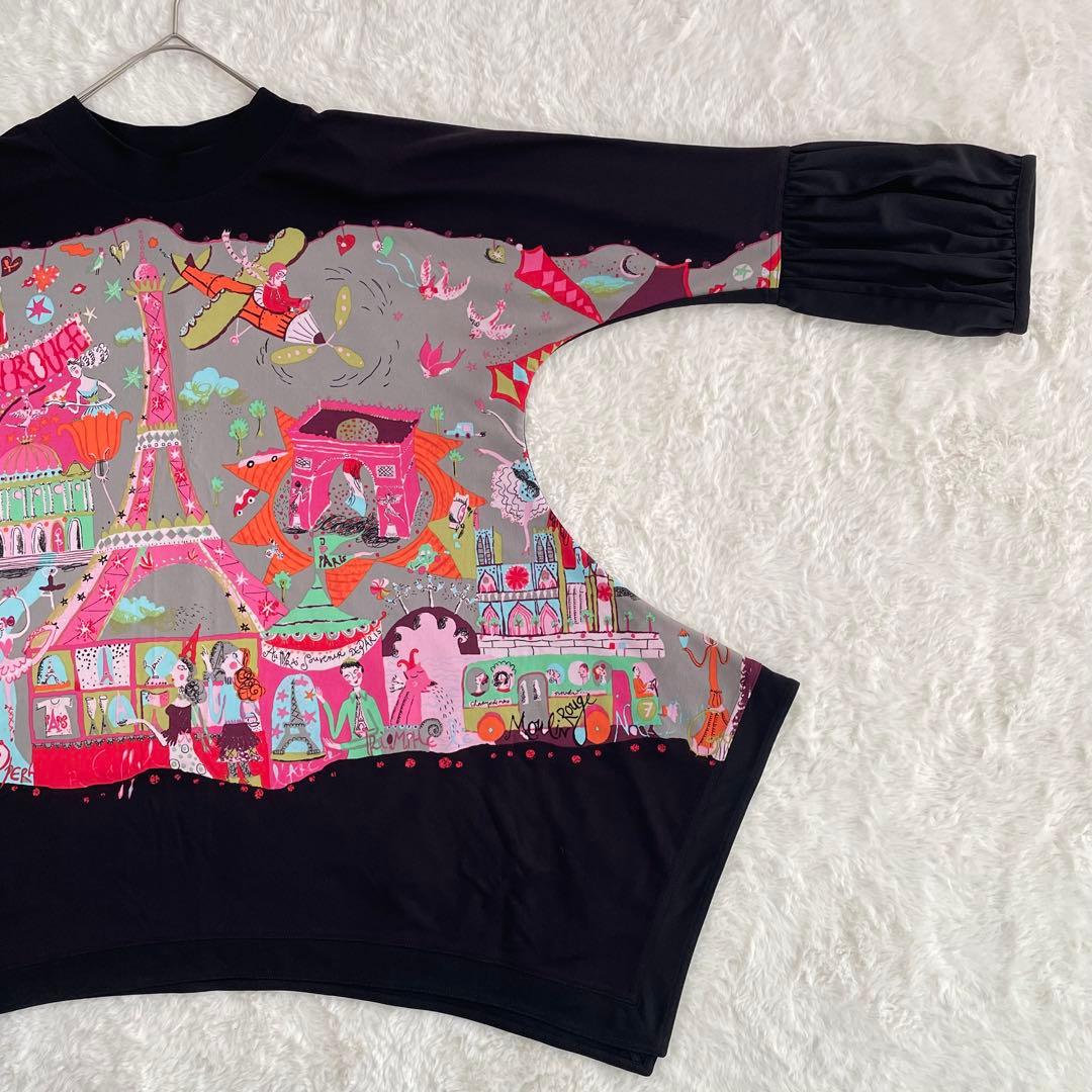 トクコプルミエヴォル パリ アート チュニック 9号 バルーン袖 日本製 アシメ