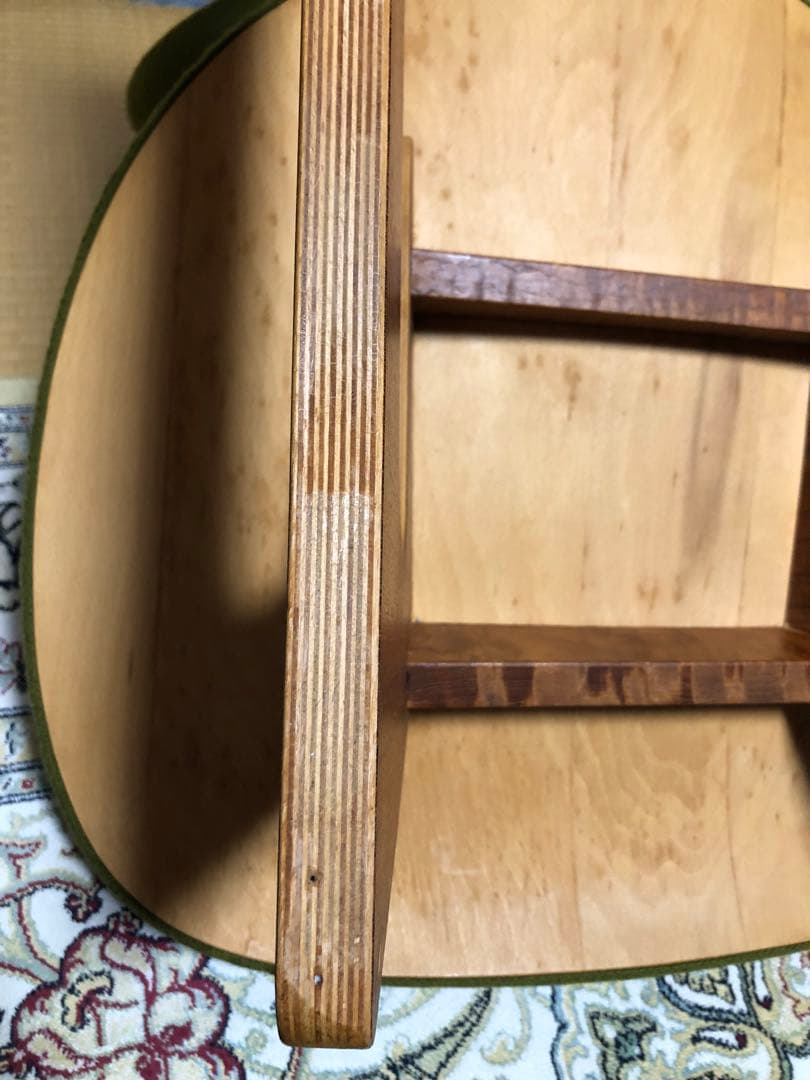 天童木工　低座イス　グリーン