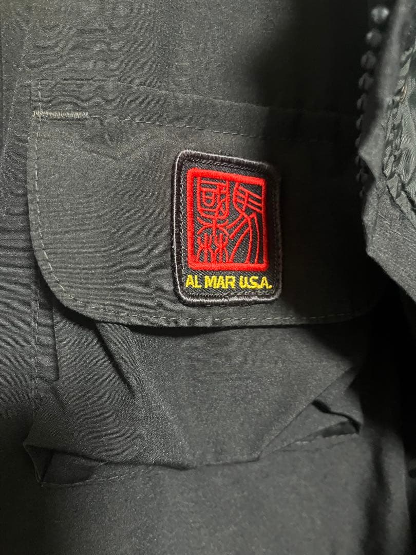 AL MAR USA ブラック ミリタリージャケット サイズ7