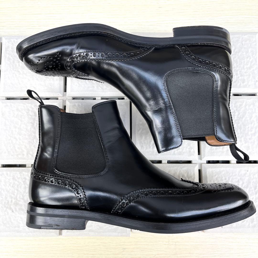 38 チャーチ KETSBY サイドゴア　ショートブーツ 黒　24.5