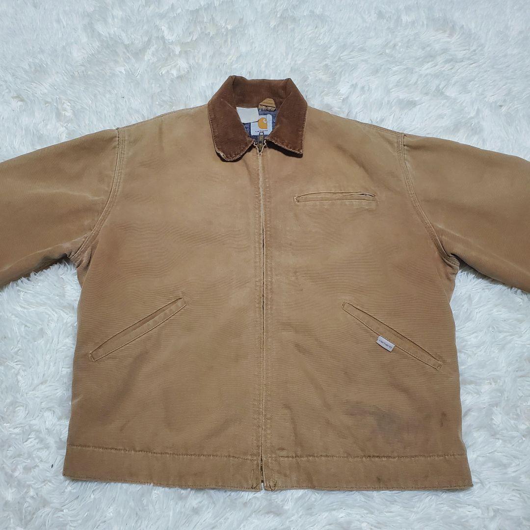 80s　星タグ　カーハート　デトロイトジャケット　ブラウン 6BLJ